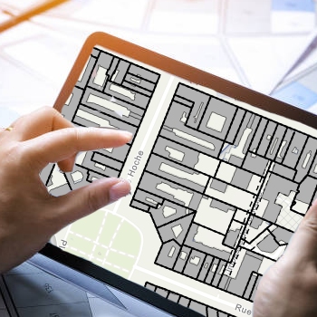 photo du module cadastre sur une tablette